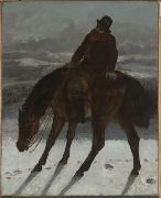 Gustave Courbet Hunter on Horseback Sweden oil painting artist